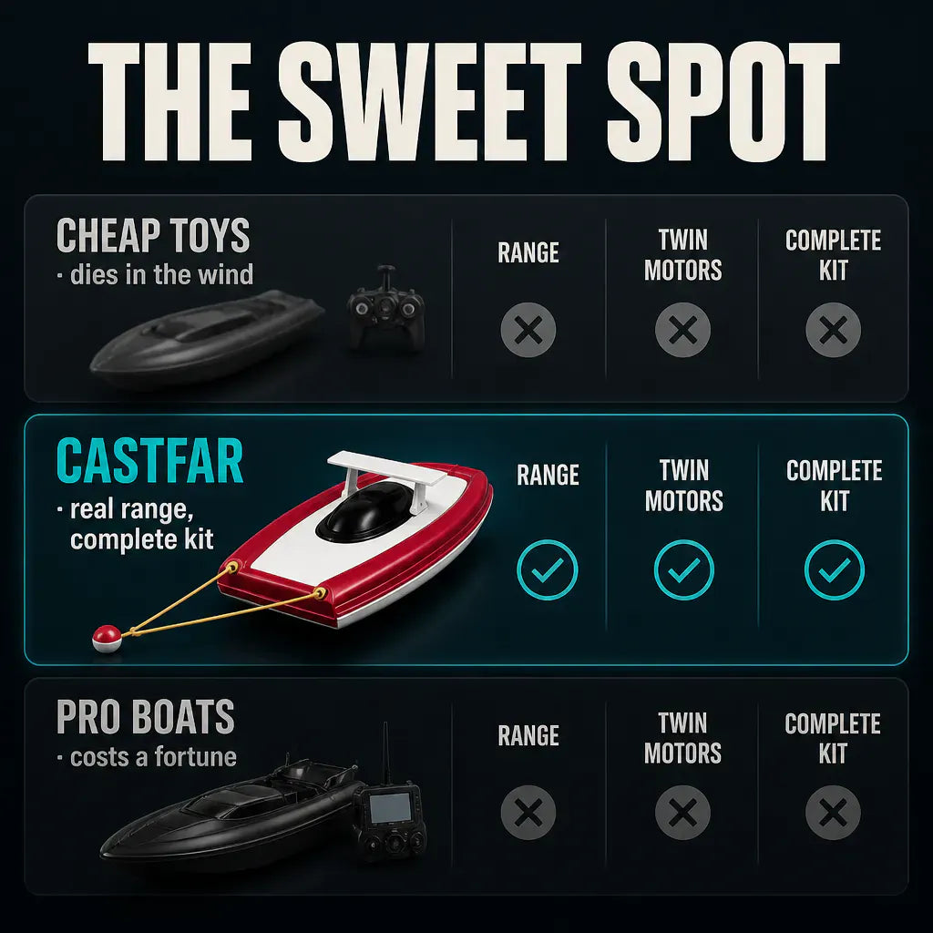 CastFar - RC Bait Delivery Fishing Boat